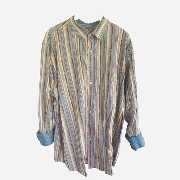 Robert Graham Size 2XL Rainbow Colorful Button Down Long Sleeve Shirt - Picture 1 of 7